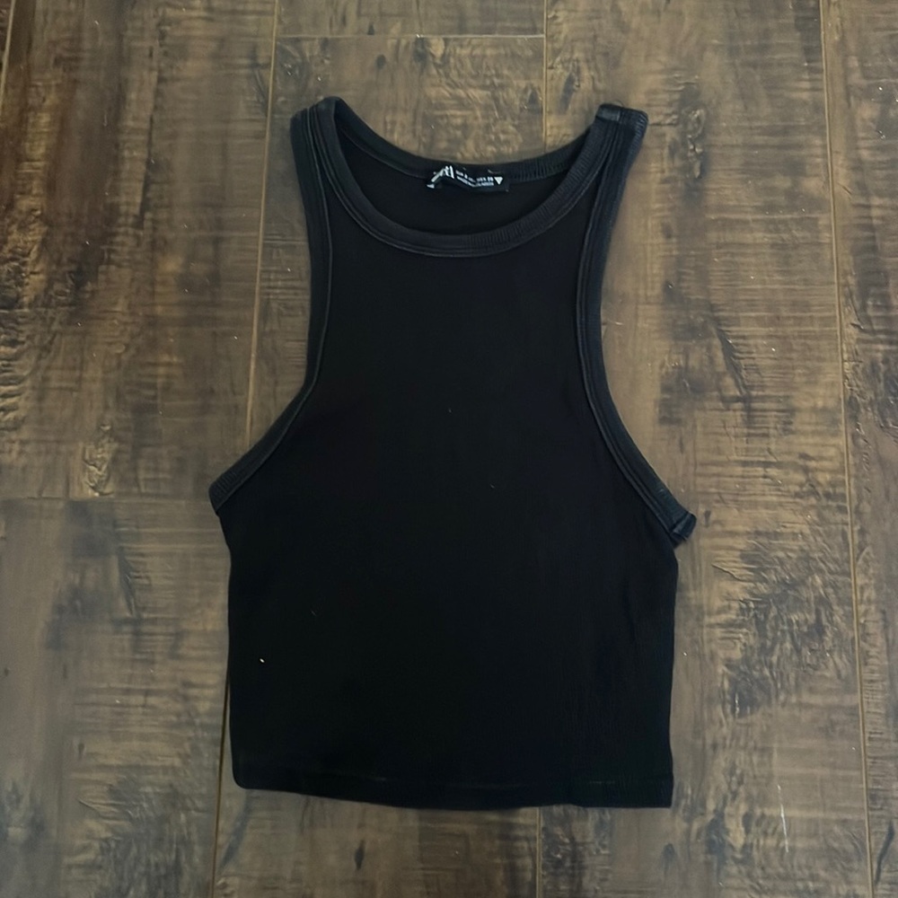 Zara Black Crop Top